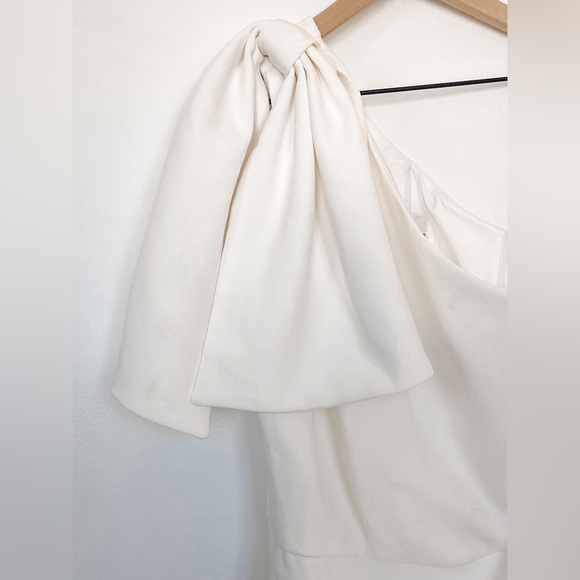 Shoshanna Midnight Paionia One Shoulder White Dress 00/045 - Picture 3 of 14